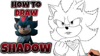 How To Draw SHADOW THE HEDGEHOG | Sonic The Hedgehog 3 #shadowthehedgehog #sonic3 #drawing