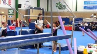 Uneven bar level 2 routine