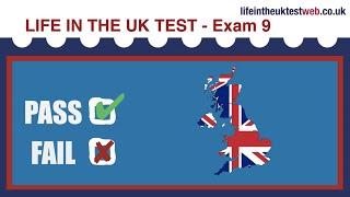  Life in the UK Test Web Exam 9 - British Citizenship test 2024 