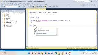 SQL query to find third highest salary in company | SQL Server | Madhu