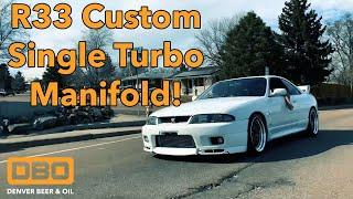 R33 GTR Gets A Custom Single Turbo Manifold! | Vi Engineered