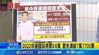 謝國樑罷免案開票倒數！截至14:40基隆投票率約4成2 2022年謝國樑得票9.6萬 罷面須破7萬7700票 拆樑團體守開票"讓基隆人當頭家" ｜三立新聞網 SETN.com