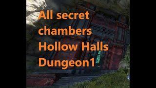 Alle Geheimkammern Hollow Halls Dungeon 1