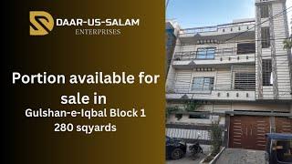 Gulshan-e-Iqbal | Portion available for sale | Block 1 | Daar-Us-Salam Enterprises