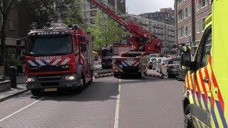 Keukenbrand Meent Rotterdam - Brandweer & ambulance onderweg