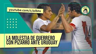 La molestia de Paolo Guerrero con Claudio Pizarro | Uruguay 1-0 Perú (Eliminatorias Rusia 2018)