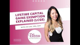 Life Time Capital Gains Exemption on Qualified Small Business Shares