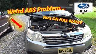 Crazy Subaru ABS Problem...& FANS ON Full Blast? (09 Forester)