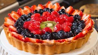 FRUIT TART WITH PASTRY CREAM - Authentic Italian Dessert