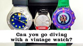 Can you go Diving with a Vintage Watch? Rolex Oyster Perpetual vs Swatch Scuba 200 Irony Aluminium