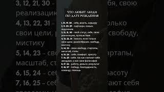 Что любят люди по дате рождения #нумерология #2025