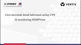 Cara Merubah Detail Informasi Setiap UPS di Monitoring SNMPView