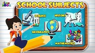 School Subjects - Kids vocabulary | Geography History Maths Art | Puntoon Classroom