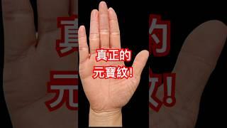真元寶紋手相難形成，一旦形成，易大富大貴！