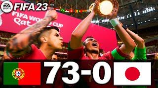 FIFA 23 - PORTUGAL 73-0 JAPAN | FIFA WORLD CUP FINAL 2022 QATAR | FIFA 23 PC - FIFA 23 PS5