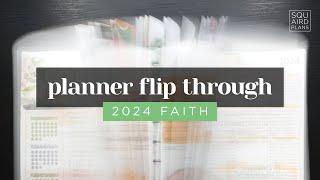 FAITH PLANNER FLIP THROUGH 2024 :: A Full Year of Completed Planner Spreads with Bible Lettering