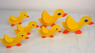 How to make a simple paper duck | Easy paper craft | Kids craft ideas | DIY simple paper craft