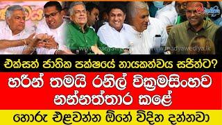 හරීන් තමයි රනිල් වික්‍රමසිංහව නන්නත්තාර කළේ..