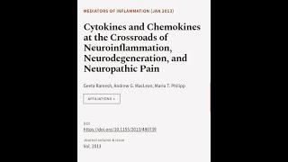 Cytokines and Chemokines at the Crossroads of Neuroinflammation, Neurodegeneration, a... | RTCL.TV