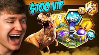 Buying VIP DINOSAURS in JURASSIC WORLD THE GAME