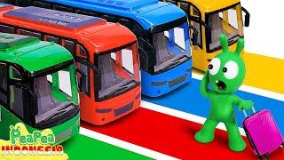 Pea Pea Menemukan Bus Sekolah Empat Warna yang Menarik -  Video Lucu untuk Anak