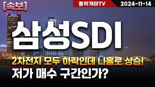 삼성SDI-2차전지 모두 하락인데 나홀로 상승! 저가 매수 구간인가?