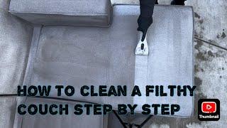 How To Clean a Filthy Couch Step by Step using SuperClean! | ASMR Videos