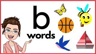 WORDS THAT START WITH Bb | 'b' Words | Phonics | Initial Sounds | LEARN LETTER Bb