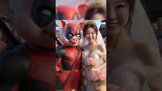 EP 7. Happy Deadpool Piglet's wedding day #shorts #short #piglet #cute #deadpool #happy