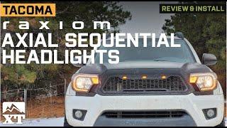 2012-2015 Tacoma Raxiom Axial Series Headlights with Sequential LED Bar Review & Install