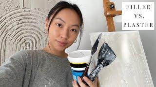 DIY Minimalist Textured Art on CANVAS | Filler vs. Plaster ‍