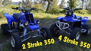 Yamaha BANSHEE Vs Yamaha WARRIOR! 2 Stroke Vs 4 Stroke SOUND BATTLE!