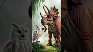 Triceratops + Owl #hybrid  #Aditya editz AI #video shorts #youtube #animals #photography videos