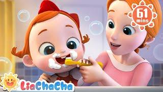 Brush Your Teeth Song | Toothbrush Song | Song Compilation + LiaChaCha Nursery Rhymes & Baby Songs