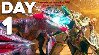 My Greatest Day 1 On Small Tribes EVER! - ARK Ascended PvP