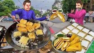 Paneer Bread Pakora Recipe Famous Paneer Sandwich Street Food Hindi Kahani Moral Stories New Comedy