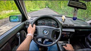 2001 BMW E36 Compact [316 i 105HP] |0-100| POV Test Drive #1687 Joe Black