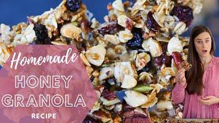 HOMEMADE HONEY GRANOLA RECIPE: Learn how to make easy homemade honey granola in no time at all!