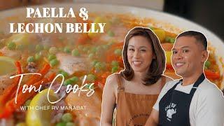 Toni Cooks with @chefrvmanabat | Paella & Lechon Belly