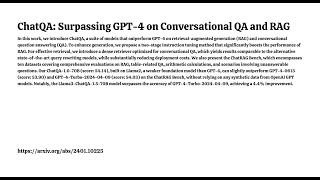 ChatQA: Surpassing GPT-4 on Conversational QA and RAG