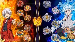 【ALL Spriggan VS ALL Longinus Beyblade Burst Relay Battle】 ベイブレードバースト 베이블레이드 버스트