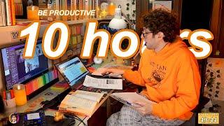 STUDY WITH ME LIVE | 10 HOURS  Harvard Alumnus, Chill Work With Me, Rain Sounds, Pomodoro Timer