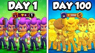 We Survived 100 Days In HARDCORE Brawl Stars.. (5v5)