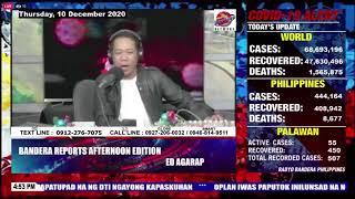 BANDERA REPORTS AFTERNOON EDITION WITH ED AGARAP DECEMBER 10, 2020