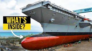 Life Inside the HULL of a MASSIVE US Aircraft Carrier?