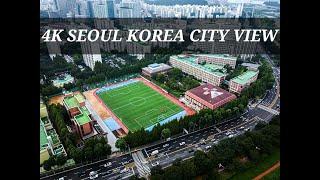 [4K] KOREA DRONE KING - SEOUL CITY VIEW [MOKDONG - YANGCHUNG MIDDLE SCHOOL & Anyangcheon]