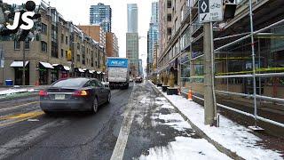 Freezing Winter Conditions Bike Ride into Downtown Toronto (Dec 2022)