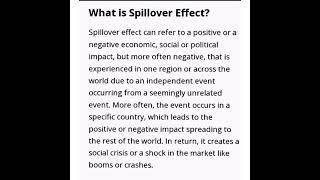 Economic CA (spillover , knock on effect)