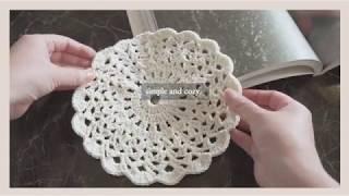 [코바늘] 심플 도일리 테이블 매트 - simple doily table mat