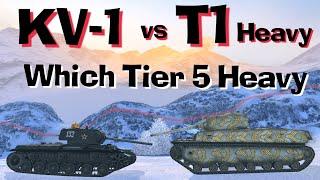 WOT Blitz Face Off || KV-1 vs T1 Heavy